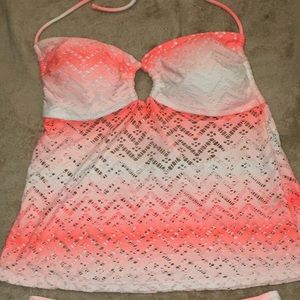 Super cute coral colored tankini!